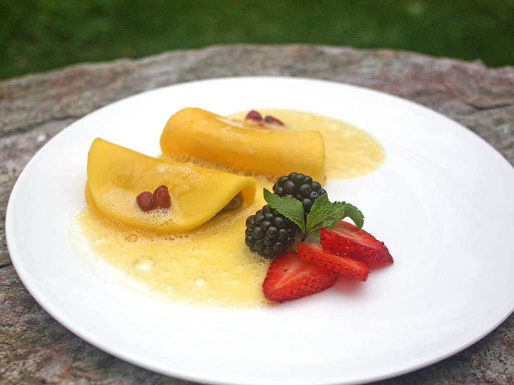 Ayurveda Rezept: Mango-Ravioli mit Maracuja-Schaum | Ayurveda Parkschlösschen Health Blog