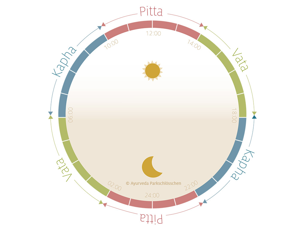 Ayurvedische Tagesroutine | Dosha-Uhr | Ayurveda Parkschlösschen Health Blog