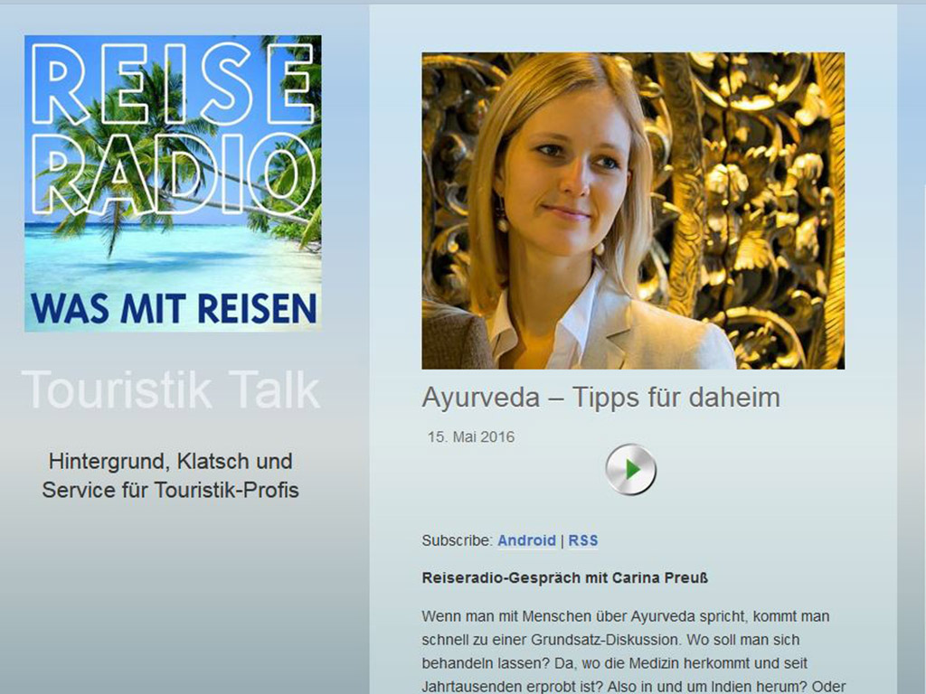 Ayurveda Experten im Reiseradio | Ayurveda Parkschlösschen Health Blog