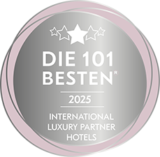 Ausgezeichnet in "Die 101 Besten" 2025 in der Kategorie "International Luxury Partner Hotels"